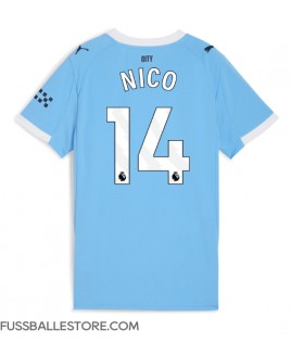 Günstige Manchester City Nico Gonzalez #14 Heimtrikot Damen 2025-26 Kurzarm